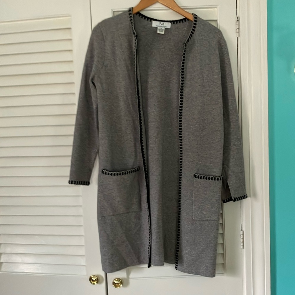 Magaschoni  Long XS Gray Heather  Cardigan